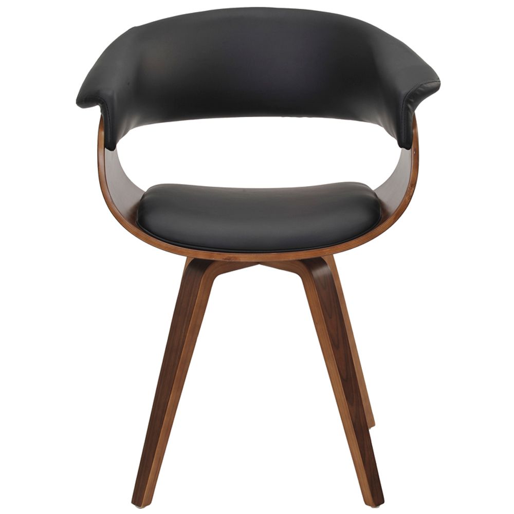 Kit 04 Cadeiras Decorativas para Escritório Recepção Ohana Fixa PU Sintético Preto G56 - Gran Belo