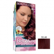 Kit Beauty Color Bela&Cor Sem Amônia 55.46 Vermelho Fatale