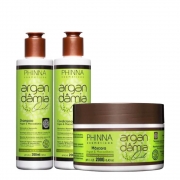 Kit Phinna Argan Dâmia Oil - Shampoo, Condicionador e Máscara
