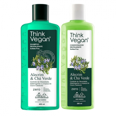 Kit Think Vegan Revitalizante Alecrim e Chá Verde