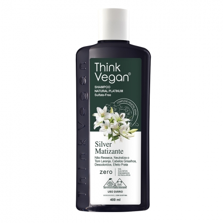 Think Vegan Shampoo Natural Platinum Silver Matizante - 400ml