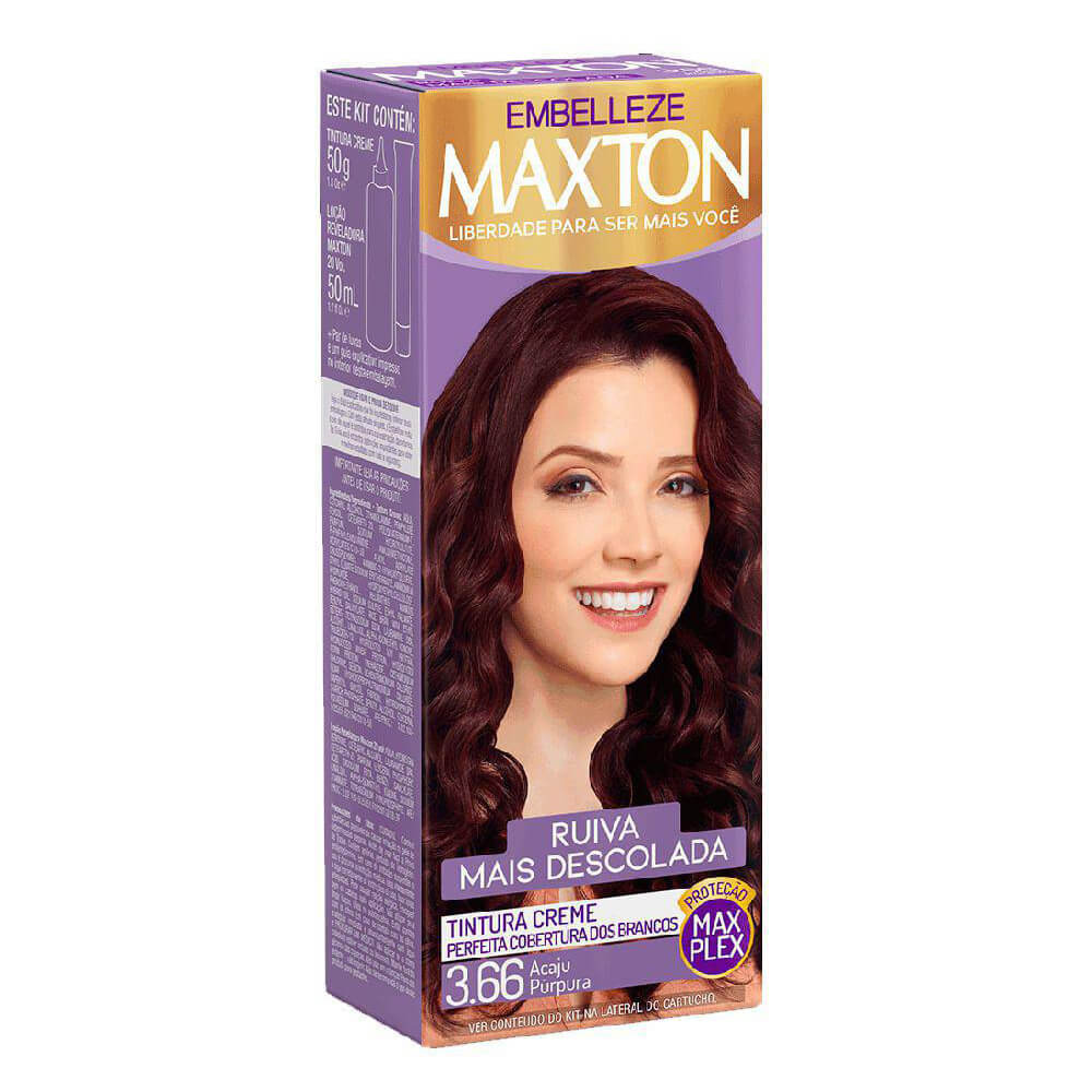 Kit Embelleze Maxton 3.66 Acaju Púrpura Ruiva Mais Descolada
