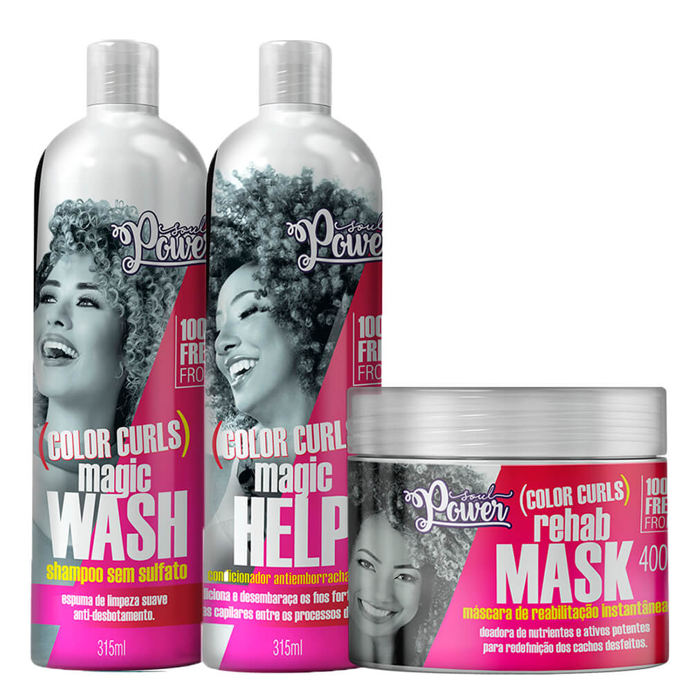 Kit Soul Power Color Curls - Shampoo, Condicionador e Máscara