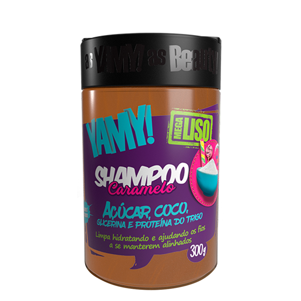 Kit Yamy Mega Liso Açúcar - Shampoo, Condicionador, Máscara e Gel Creme