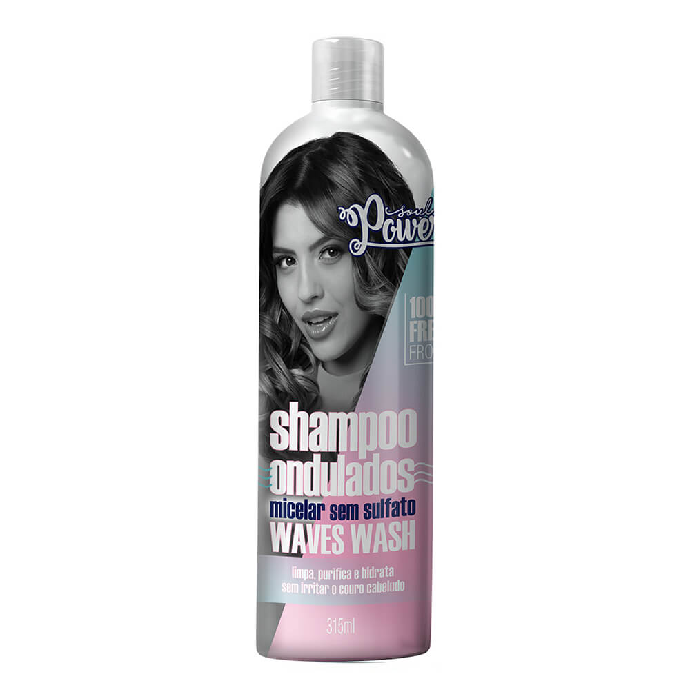 Soul Power Shampoo Cabelos Ondulados Waves Wash - 315ml