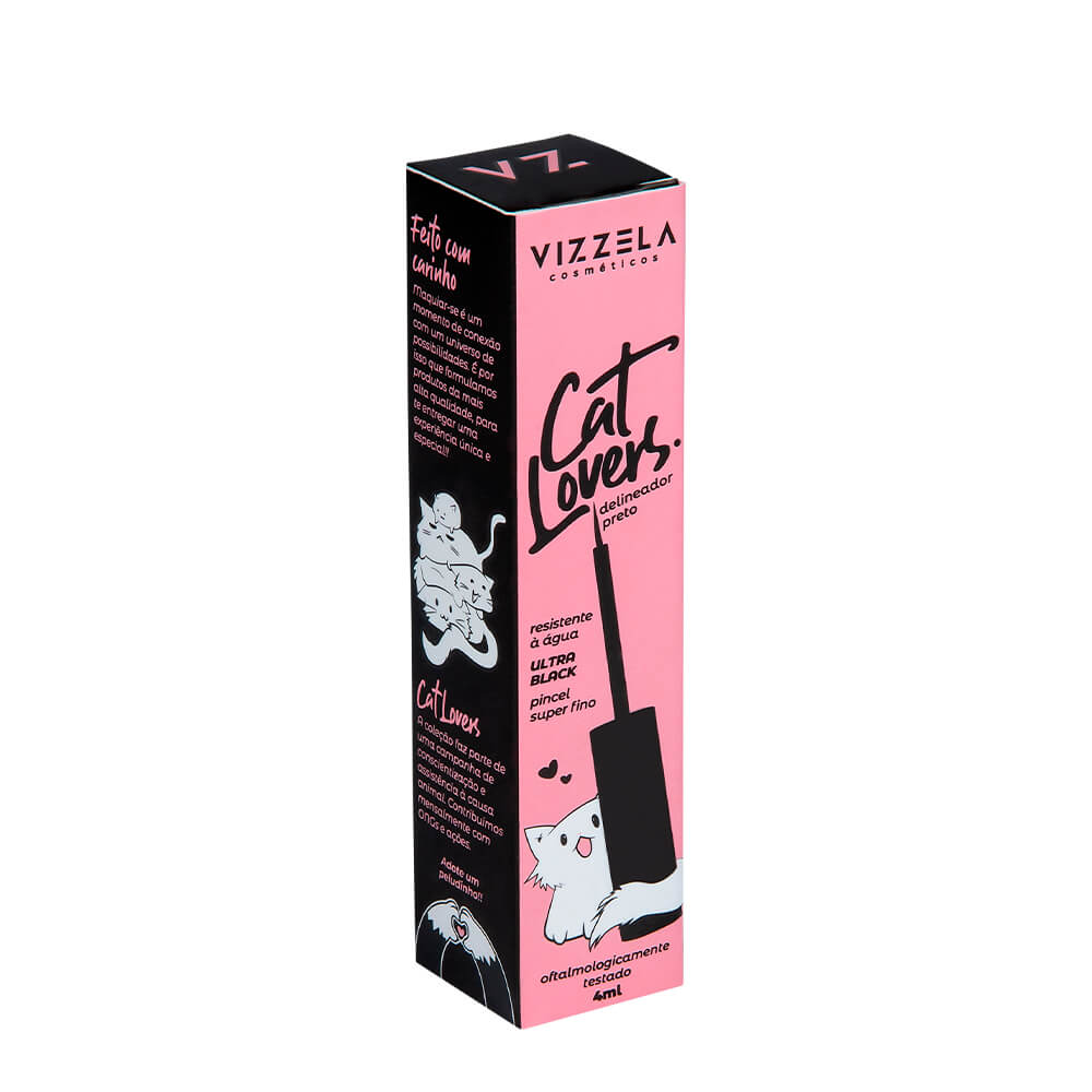 Vizzela Delineador Ultra Black - Cat Lovers