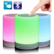 Caixa De Som Bluetooth Led Luminária Abajur Touch Mp3 Aux