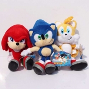 Coleção Sonic, Knuckles, Tails Kit 3 Pelúcias Pronta Entrega