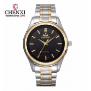 Relógio Masculino Quartzo Chenxi Lux Inoxidável Black/silver
