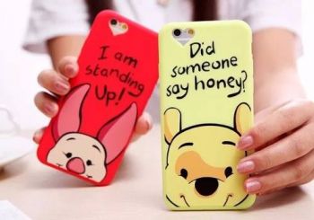Capa Iphone 6s Ou 6 Plus Ursinho Pooh Puff Ou Leitão Disney