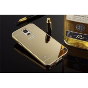 Capa Capinha Bumper Aluminio Espelhada Galaxy S5 I9600 G900m Dourado