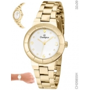 Relógio Champion Dourado Feminino Ch26855h Promoção