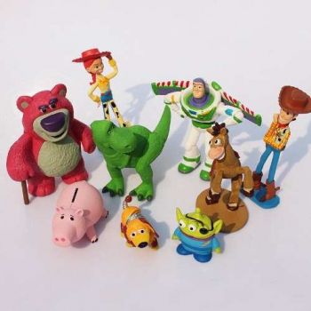 Kit Action Figure Conjunto 9 Bonecos Miniaturas Toy Story 3