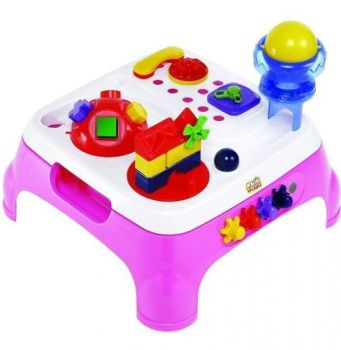 Mesa Infantil Educativa Bebe C/ Som Menina Rosa Magic Toys