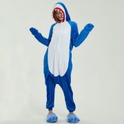 Pijama Kigurumi Cosplay Fantasia Tubarão Shark Adulto