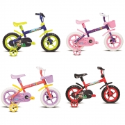 Bicicleta Infantil Aro 12 Menino Menina Princesas Jack Paty
