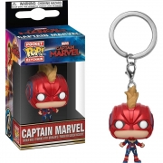 Capitã Marvel Máscara Chaveiro Mini Boneco Pop Funko Captain