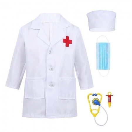 Fantasia Medica Medico Enfermeira Enfermeiro Infantil Roupa
