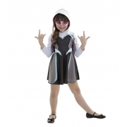 Fantasia Spider Gwen Infantil Com Vestido Capuz E Máscara