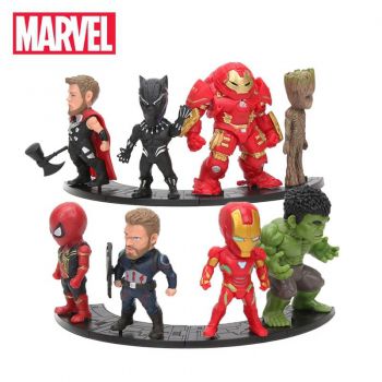 Lote De Bonecos Miniaturas Vingadores Marvel Pantera Negra Hulk Groot