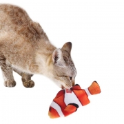 Mordedor Peixe Nemo de pelúcia e algodão brinquedo para Gato