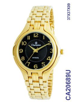 Relógio Champion Feminino CA20689U Pequeno Aço Dourado 