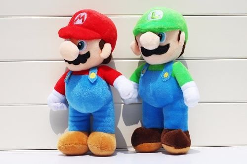 Bonecos Pelúcia Super Mario Bros Nintendo - Mario E Luigi