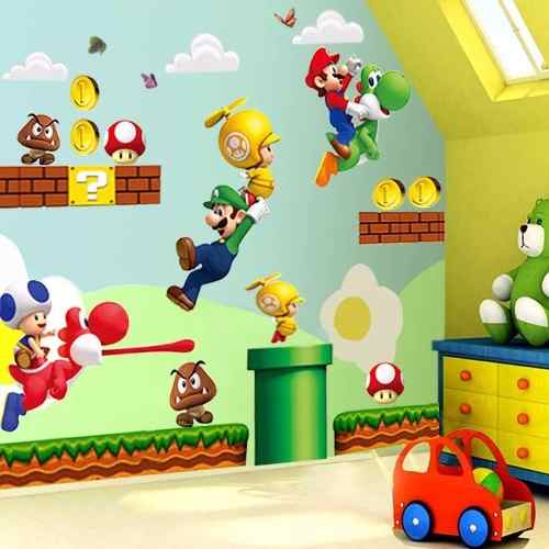 Adesivo Super Mario Bros Yoshi Infantil Papel Parede