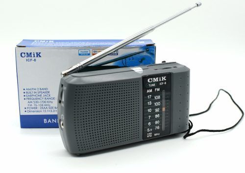 Rádio Analógico Antigo Portátil Cmik Icf-8 Fm Am 2 Original