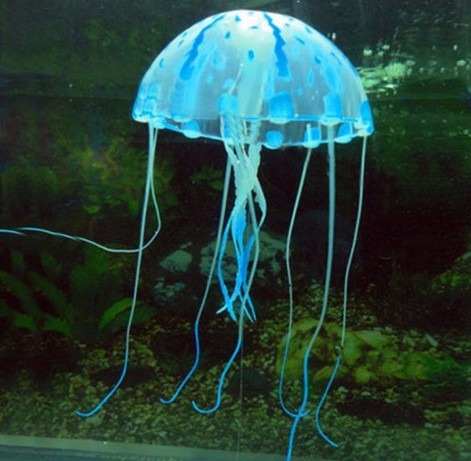 Decoração Aquário: Medusa Água Viva Enfeite Silicone