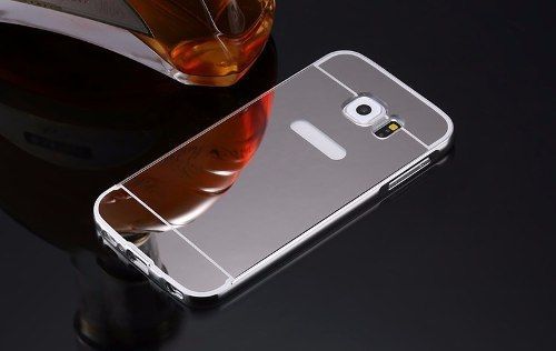 Bumper Aluminio Celular Galaxy S7 Edge G935 +tampa Espelhado Rosé