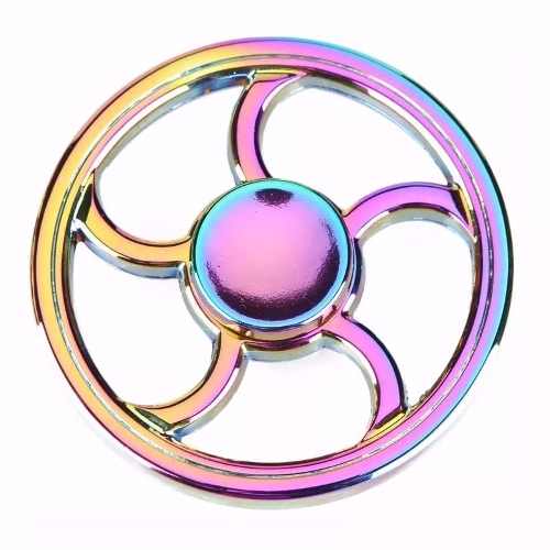 Hand Spinner Metal Redondo Fidget Brinquedo De Giro Colorido