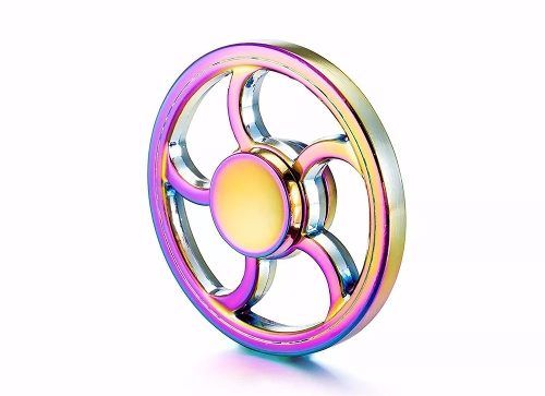Hand Spinner Metal Redondo Fidget Brinquedo De Giro Colorido