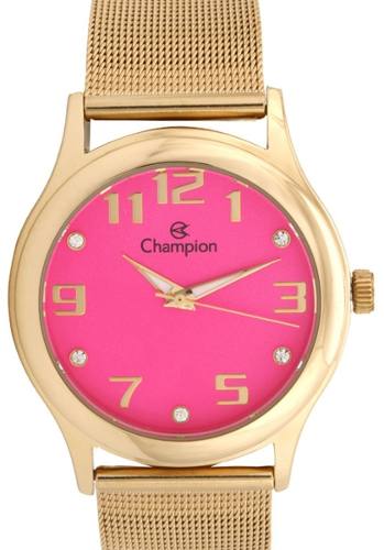 Relógio Champion Feminino Dourado Cn29007l Pronta Entrega