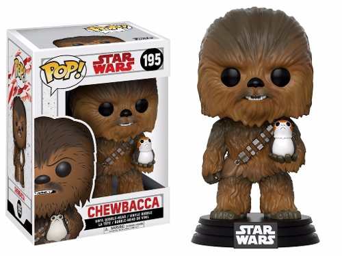 Star Wars Ultimos Jedi Boneco Pop Funko Chewbacca E Porg 195