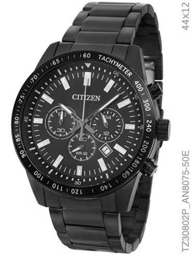 Relógio Citizen Masculino Preto Aço Tz30802p