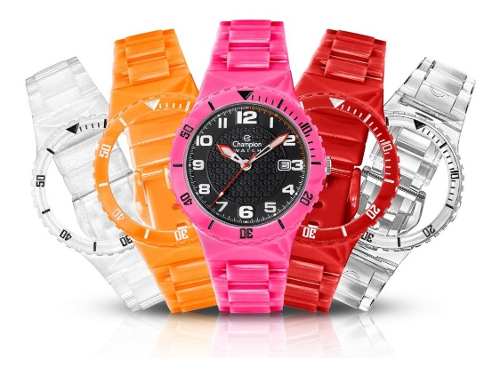 Relógio Champion CP30819O Troca Pulseiras Exclusivo