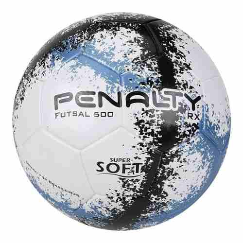 Bola Futsal Penalty Rx 500 R3 Fusion - Branco E Azul