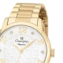 Relógio Champion Feminino Dourado Estampa Original Cn26224w