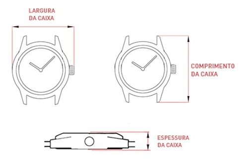 Relógio Champion Clássico Pulseira De Couro Ch24062m