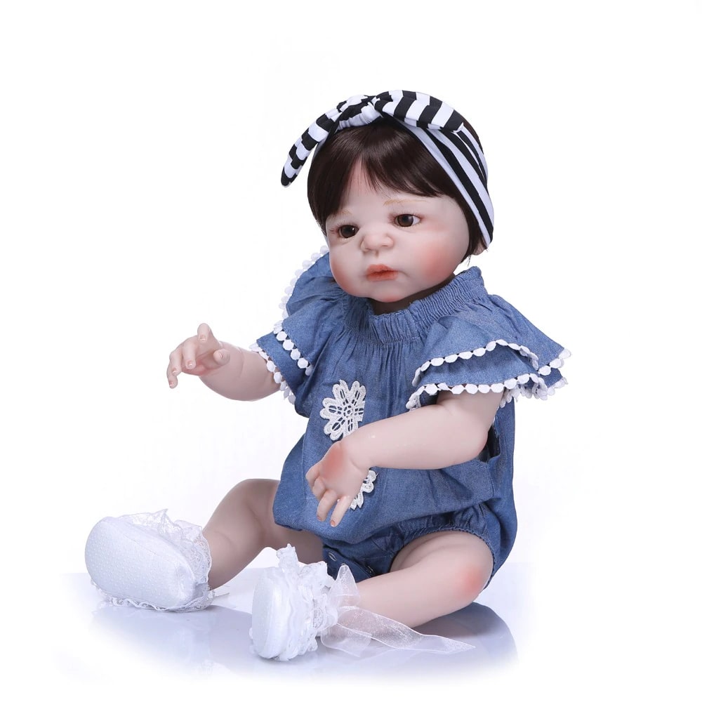 Boneca Bebê Reborn 100% Silicone Menina 55 Cm Pronta Entrega Isabella