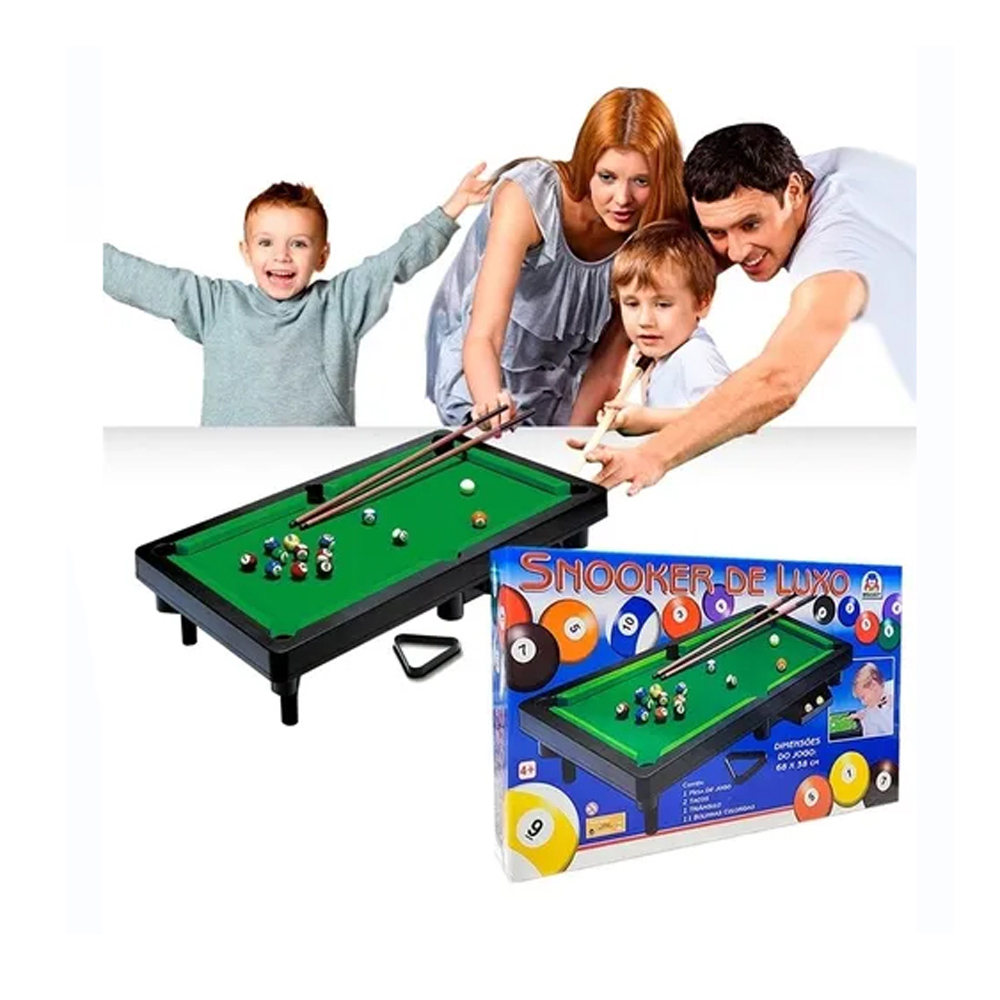 Brinquedo Jogo Mesa De Sinuca Snooker De Luxo - Braskit