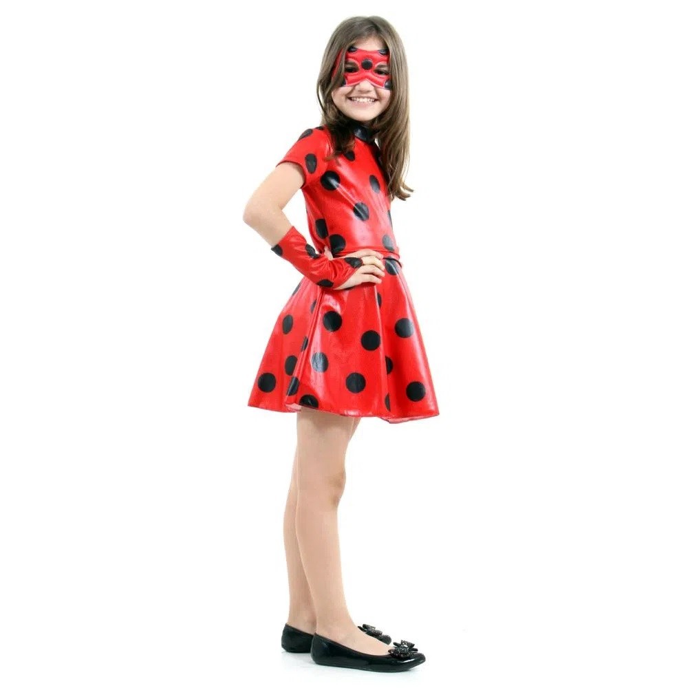 Fantasia Ladybug Miraculous Vestido Infantil Sulamericana