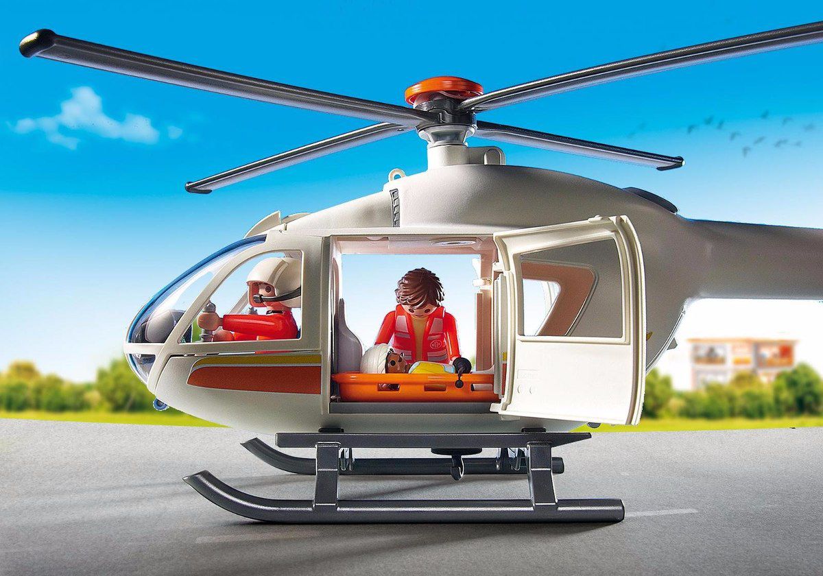 Helicóptero De Emergência Médica 29p Hospital Playmobil 6686