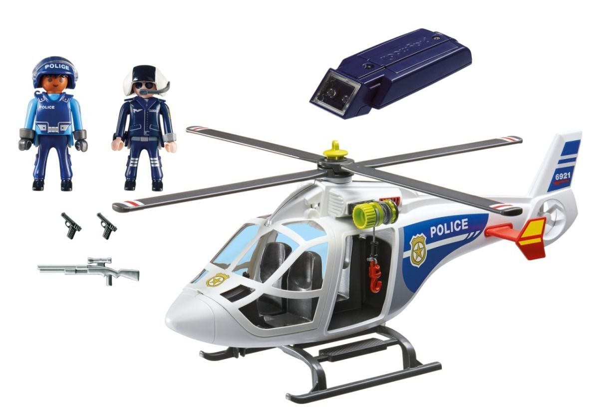 Playmobil City Action Helicóptero Da Polícia Com Luz 6921