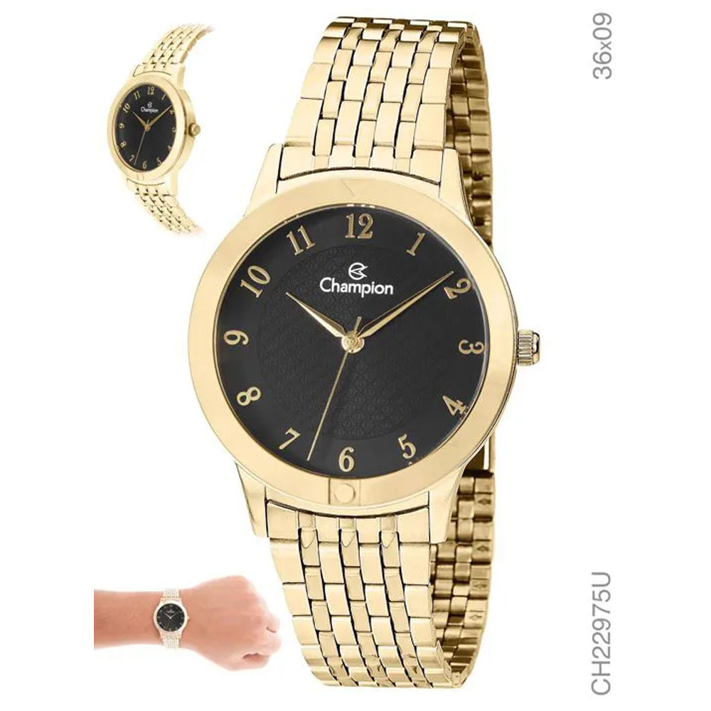 Relógio Champion Dourado Feminino Ch22975u
