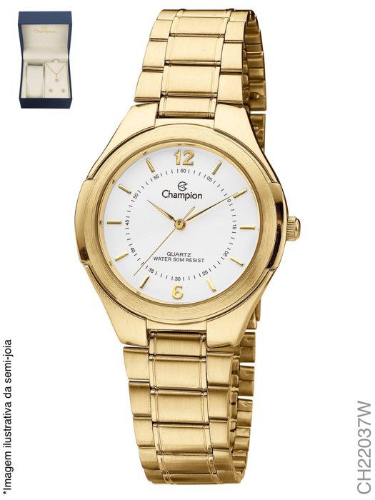Relógio Champion Feminino CH22037W Dourado
