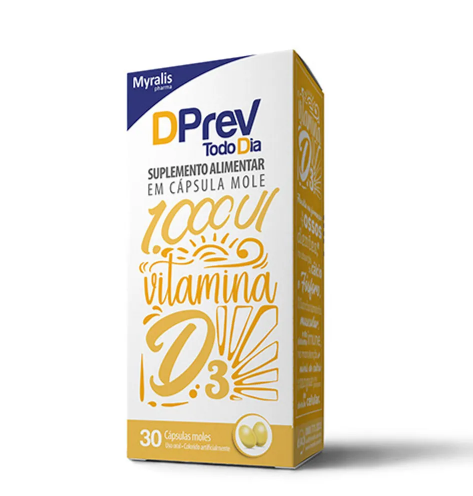 Vitamina D - Dprev Todo Dia 1000UI 30 Cápsulas Moles