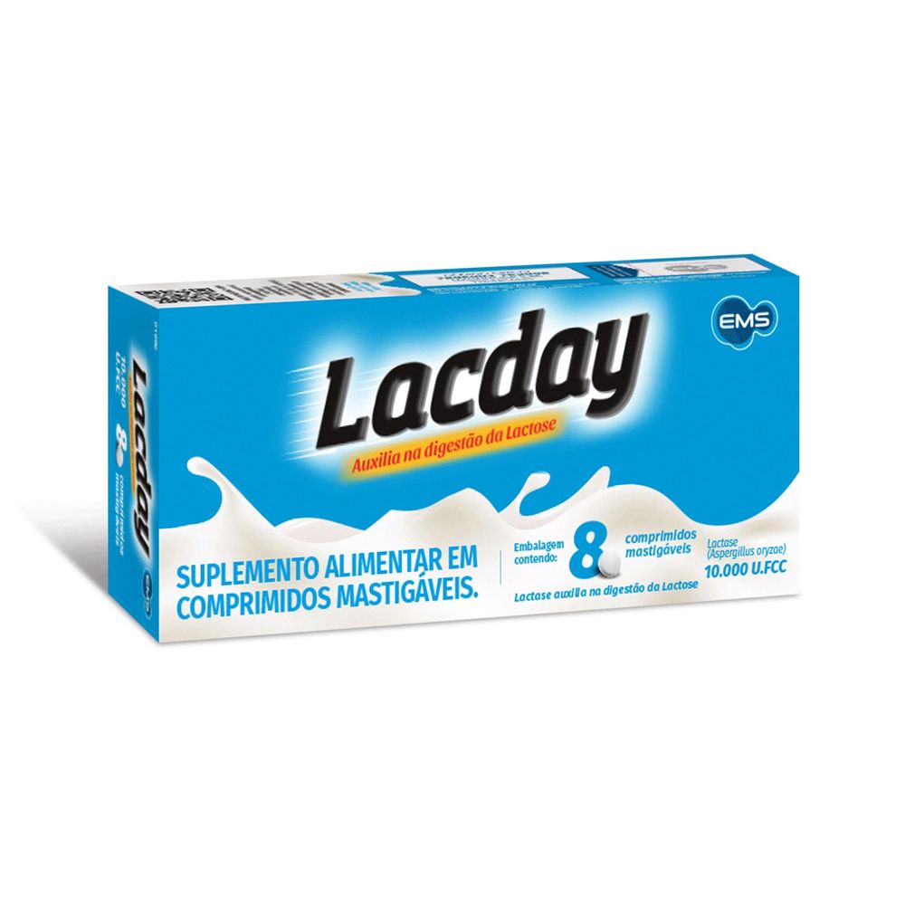 Lacday 8 Comprimidos Mastigáveis EMS