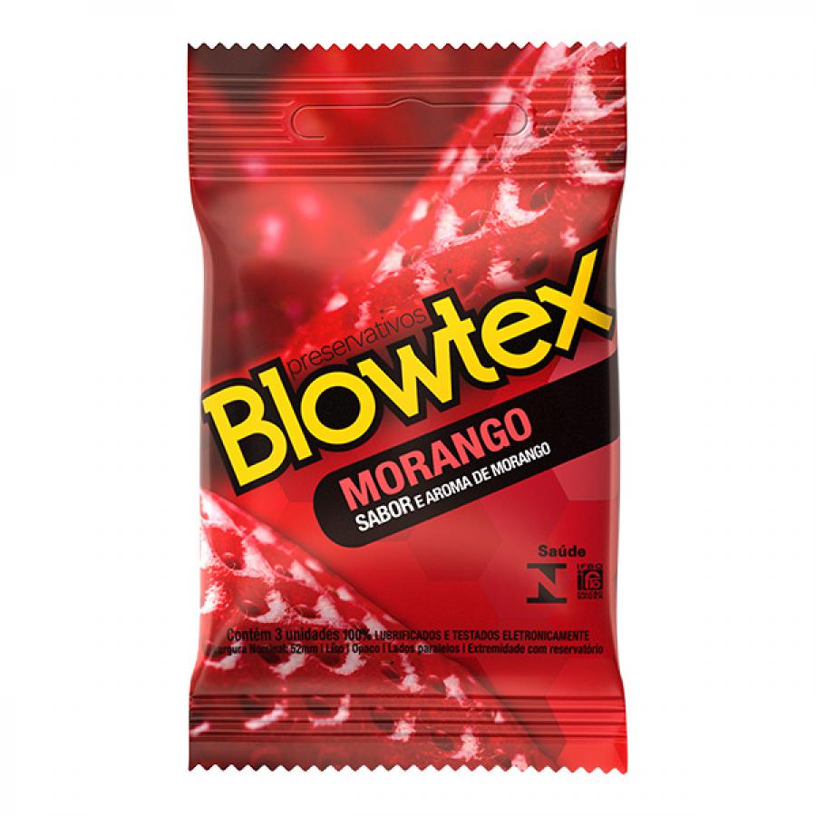 Preservativo Blowtex Morango 3 Unidades